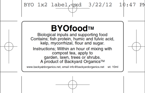 byofoodBYOtea Food Instructions